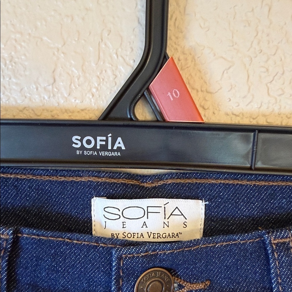 Sofia by Sofia Vergara Women's Dark Blue Flare Jeans - Picture 3 of 13